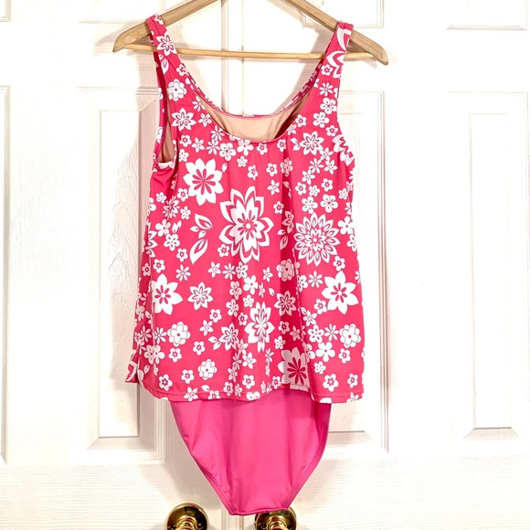 PINK & WHITE MOTHERHOOD MATERNITY BATHING SUIT M - Picture 5 of 5